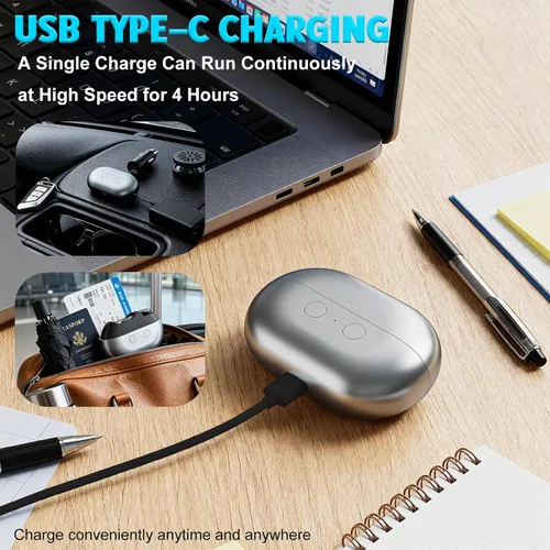 Vista 3 de Fanyil easyclip - Cortaúñas inteligente para personas mayores, herramienta eléctrica de cuidado de uñas con luz LED, recortadora de uñas sin dolor