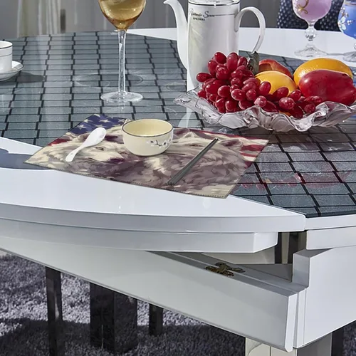 Vista 4 de White Wolf American Flag Placemats Set of 6 Resistant Table Mats Washable Place Mats for Dinner Party Table Decoration