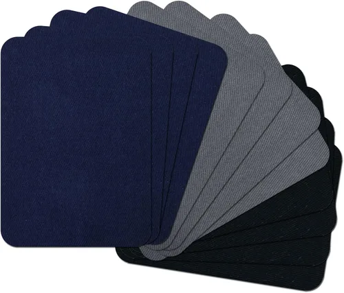 Vista 26 de 15 piezas de parches de tela de calidad premium para planchar por dentro y por fuera, adhesivo más fuerte, algodón, rojo, verde, azul, marrón