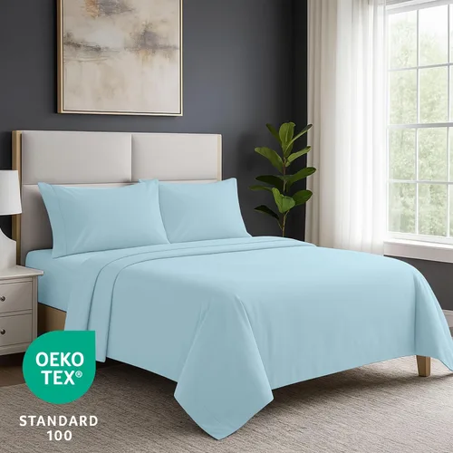 Vista 18 de Pure Bedding Juego de Sábanas Twin - Sábanas de Cama de Microfibra Ultra-Suave 1800 - Doble Cepillado - Bolsillos Profundos - Ajuste Fácil - Extra