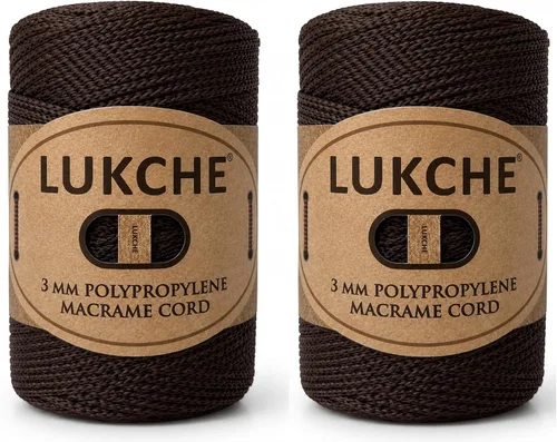 Vista 45 de Cuerda de macramé premium de poliéster de 3 mm (134.44 metros), (250 g) 100% cuerda de macramé de polipropileno, hilo de crochet de macramé colorido