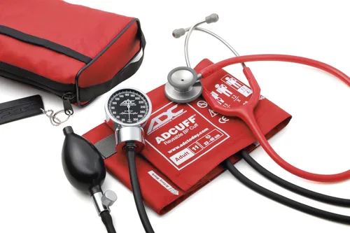 Vista 9 de ADC Pro Combo 3 - Kit de estetoscopio Adscope 603 para esfigmomanómetro profesional Includes 2-piece Adcuff, Adult, Black (fits limbs 23-40cm)