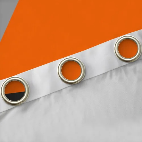 Vista 5 de Cortinas opacas de 38 pulgadas de ancho x 45 pulgadas de largo, cortinas opacas de triángulo geométrico naranja, negro, gris claro, cortinas