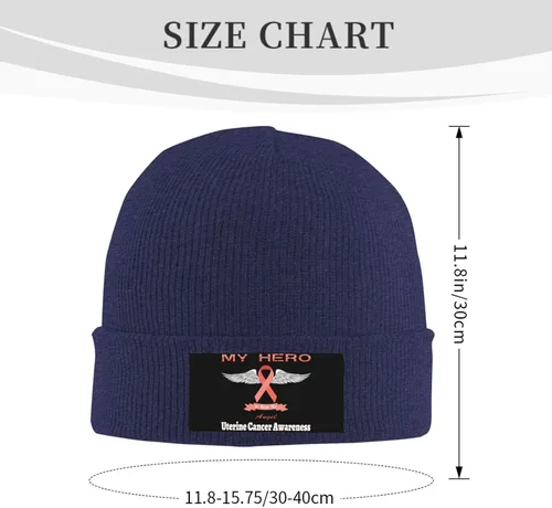 Vista 3 de Beanie Hat Unisex Stretchy Hat Soft Warmth Knit Hat Cap for Men & Women