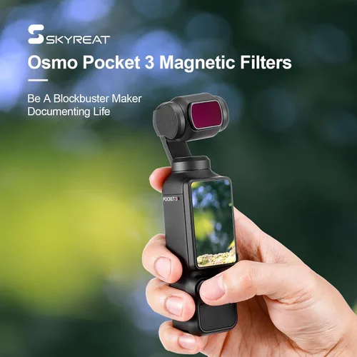 Vista 6 de Skyreat Juego de filtros ND para DJI Osmo Pocket 3 Creator Combo Accesorios (ND1000)