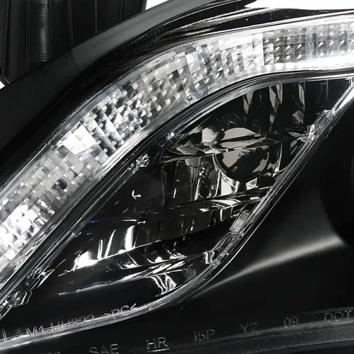 Vista 6 de SPEC-D TUNING Tira LED de faros delanteros de proyector negra compatible con Toyota Corolla 2011-2013, conjunto de faros delanteros izquierdo