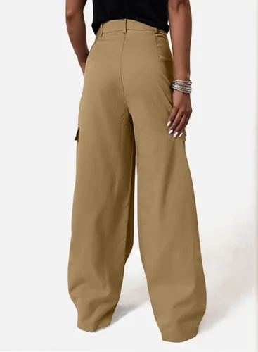 Vista 4 de Dokotoo Womens High Waisted Wide Leg Cargo Pants Baggy Casual Work Pants with 4 Pockets