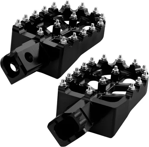 Vista 4 de LKV Estriberas CNC para motocicleta, pedal de descanso compatible con HONDA CRF XR CR 50 70 110 CT200U M2R Tao Tao SDG DHZ KAYO Pit Bike, color negro