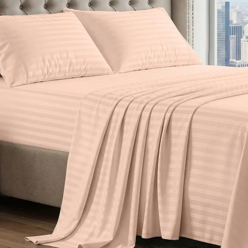 Vista 336 de LANE LINEN - Sábanas individual 100% algodón egipcio suave, cómodo y grueso de calidad de hotel, costuras reforzadas totalmente elásticas, sin