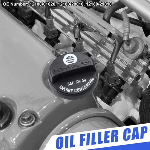 Vista 2 de X AUTOHAUX Tapa del depósito de combustible del motor, tapa de tapón de llenado de gasóleo para reemplazar 12180-01020 12180-21010 para Toyota