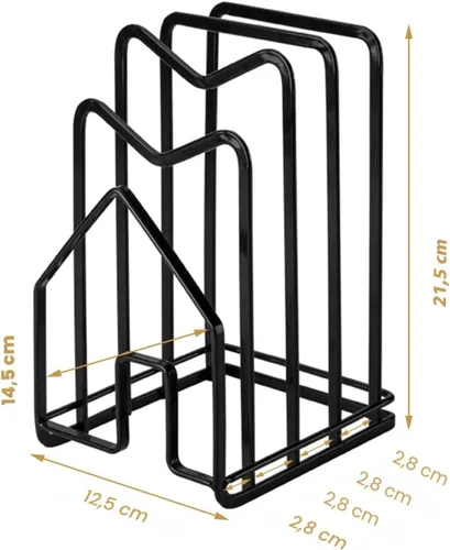 Vista 8 de SUNFICON Estante para Tabla de Cortar Organizador de Tabla de Cortar Soporte Organizador para Encimera de Cocina Estante Organizador para Ollas