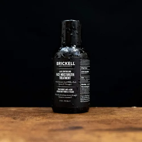 Vista 2 de Brickell - Tratamiento hidratante facial que controla el acné para hombres, tratamiento hidratante facial para eliminar el acné, tono de piel