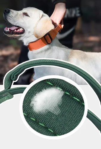 Vista 6 de Collar táctico para perro, collar ajustable de nailon para entrenamiento militar con mango de control y hebilla de metal pesado para perros medianos