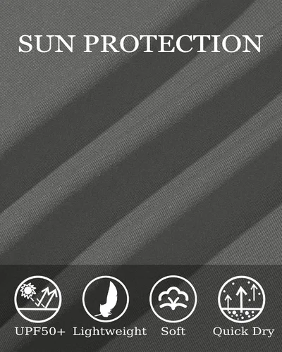 Vista 5 de TACVASEN Polo de manga larga para mujer, con protección solar UV, SPF para exteriores, manga larga, 3 botones, secado rápido, para golf