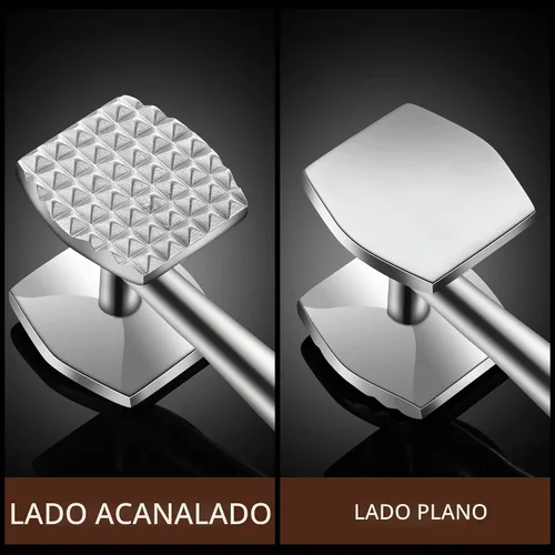 Vista 3 de Aliglow Martillo Ablandador de Carne de Acero Inoxidable 304 Herramienta de Martillo Aplanador para Ablandar y Golpear