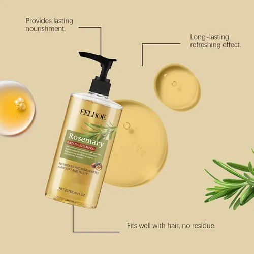 Vista 6 de Batana Oil Hair Shampoo and Romero 8.0 fl oz/8.35fl.oz - promueve el crecimiento del cabello, hidrata, hidrata el cuidado del cabello para mujeres