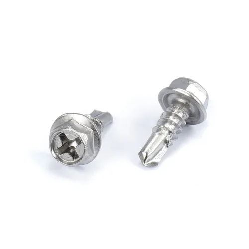 Vista 10 de THE CIMPLE CO Tornillo autoroscante de cabeza combinada #8, 1 pulgada de longitud, acero inoxidable 410 con cabeza hexagonal y Phillips, tornillo