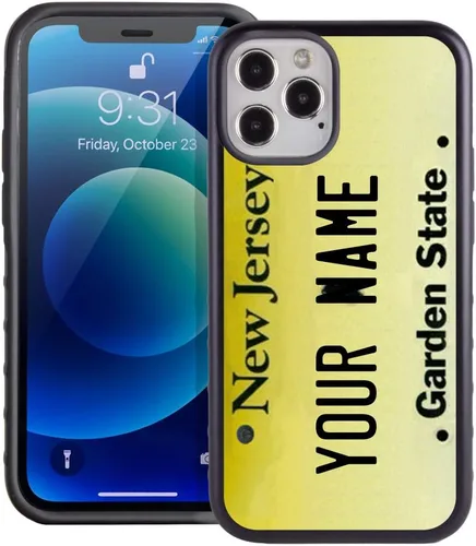 Vista 2 de Guard Dog Funda compatible con iPhone 12 Pro Max, grado militar, protección robusta de dos piezas, personalizada, placa de matrícula de Nueva Jersey