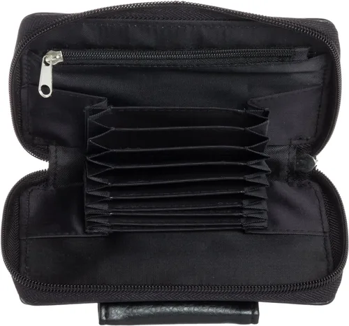Vista 4 de Buxton Cartera de embrague de muñeca segura RFID para mujer (negro), Negro