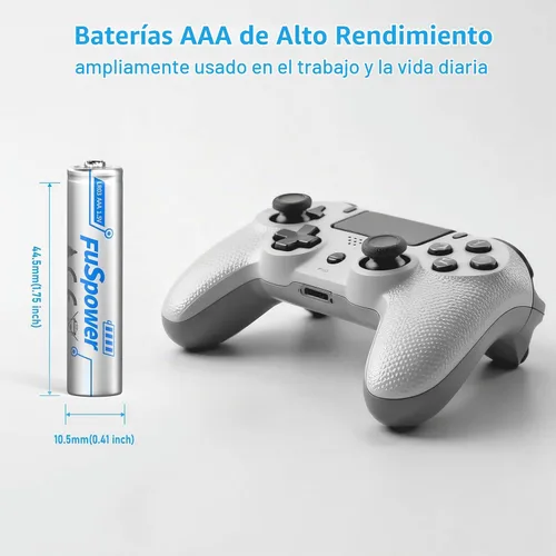 Vista 4 de Pilas alcalinas AAA de 1.5 V: baterías triple A de larga duración, paquete de 16 – Potencia de alta capacidad para teclado de ratones de control