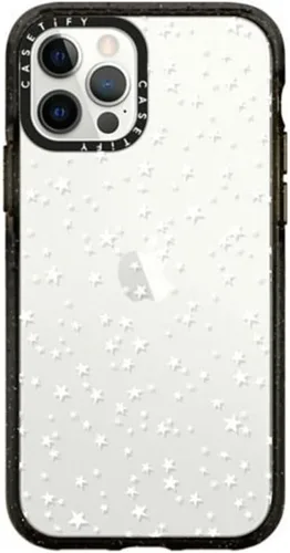 Vista 12 de Funda CASETiFY Impact Case para iPhone 12 / iPhone 12 Pro - Aries Moross - Sticker - Negro Transparente