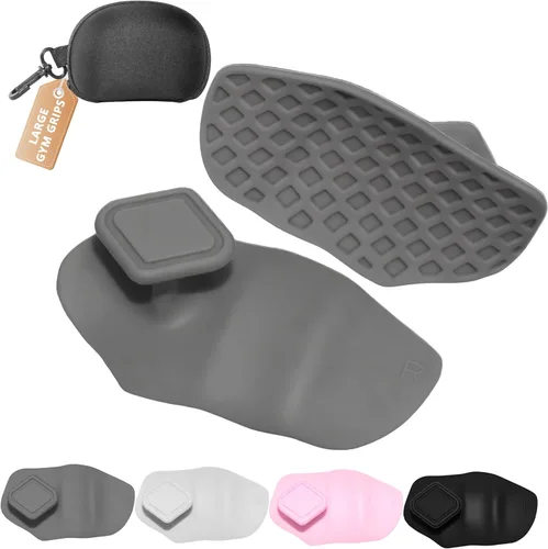 Vista 9 de Agarres de silicona para levantamiento de pesas, guantes de entrenamiento alternativos para hombres, agarre antideslizante para entrenamiento