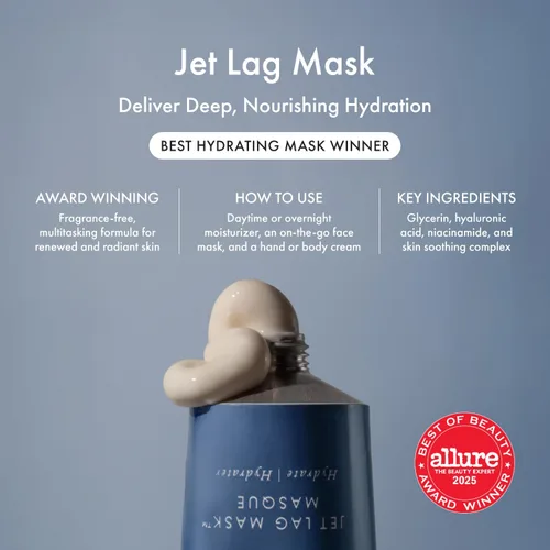 Vista 2 de Summer Fridays Jet Lag Mask Mini - Hidratante facial y mascarilla + enriquecida con ácido hialurónico, niacinamida, glicerina + antioxidantes ayuda