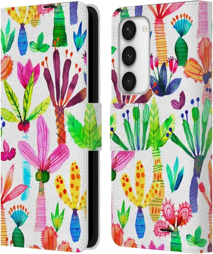 Vista 228 de Head Case Designs Officially Licensed Ninola Brushstrokes Black Summer Patterns Leather Wallet Case Compatible with Samsung Galaxy A07 4G
