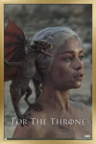 Vista 14 de Trends International Juego de tronos - Póster de pared Daenerys Targaryen, 14.725 x 22.375 pulgadas, versión enmarcada de madera de granero Versión