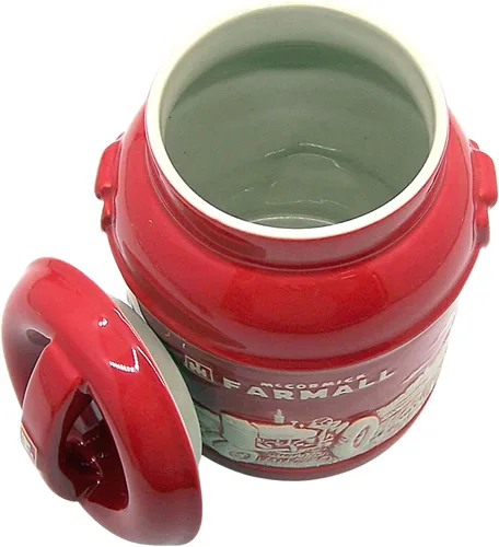 Vista 4 de M Cornell Importers, Inc. IH Farmall - Tarro de galletas de gres con relieve elevado