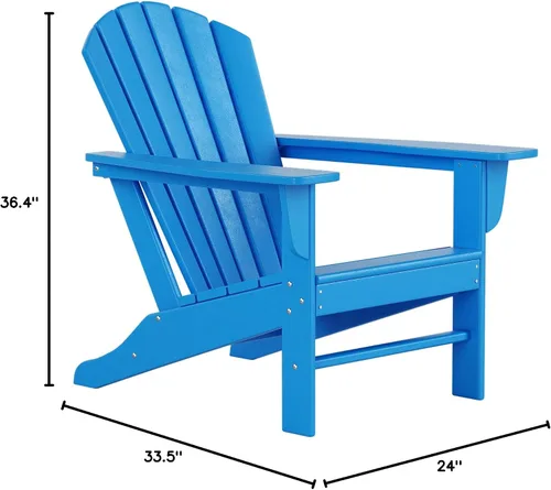 Vista 24 de WestinTrends Dylan - Silla Adirondack para exteriores (juego de 2), color blanco