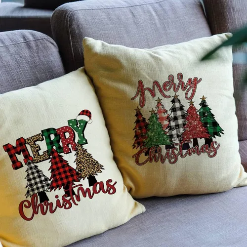 Vista 2 de Vinilo de transferencia de calor de Navidad HTV para camisetas, parches clásicos de lana cuadriculada, parches de hierro negro, rojo, verde