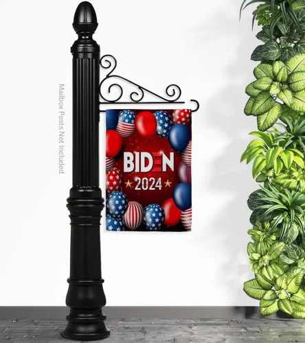 Vista 13 de Bandera de Biden Harris conjunta Jardín Patriótico Votar Presidente Demócrata Republicano Tea Party Estados Unidos Americana Elección Casa Banner