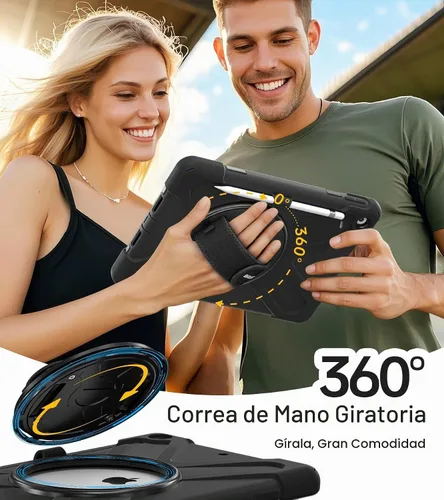 Vista 5 de BRAECN Funda para iPad de 9ª/8ª/7ª Generación, Funda Resistente a Prueba de Golpes con Protector de Pantalla, Soporte para Lápiz, Soporte para Tapa