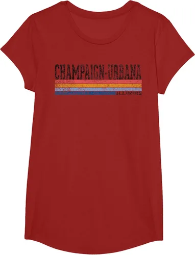 Vista 53 de clásico 1980s estilo champaign-urbana Illinois T Shirt, hombre 2XL, Blanco