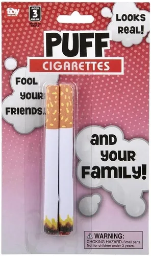 Vista 3 de Zugar Land Paquete de 1 – 2 cigarrillos cardados (3.5 pulgadas) de aspecto realista falso escénico Cig. 2 piezas en tarjeta de ampolla. Accesorio