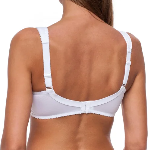 Vista 6 de frugue Brasier reductor sin forro para mujer, sin varillas, talla grande, cobertura completa