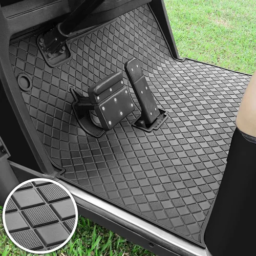 Vista 8 de Golf Cart Floor Liner Mat 8mm Thick Rubber Full Coverage Fit for EZGO TXT (1994-2025), Express S4 (2012-2020), Cushman Workhorse, EX1 (2020), Valor