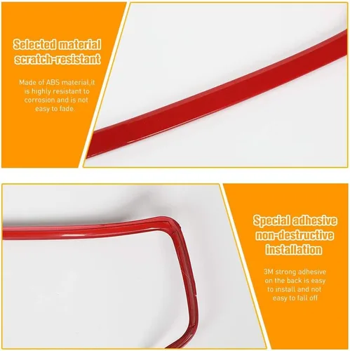Vista 3 de Hoolcar Accesorios interiores Cubierta de marco de navegación con control central ABS para Jeep Grand Cherokee 2014-2020, color rojo