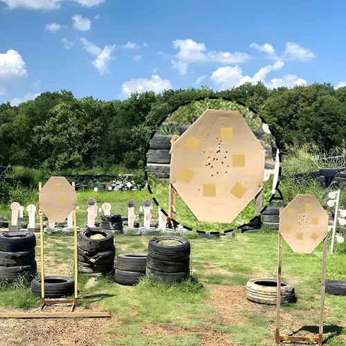 Vista 7 de Target Pasters - Calcomanías autoadhesivas de tiro de 0.87 pulgadas, parches de reparación de objetivos de cartón, ideales para prácticas USPSA/IPSC