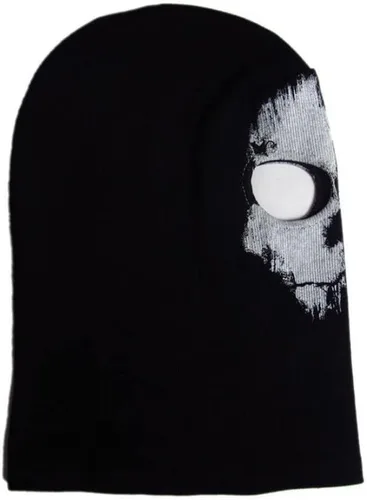 Vista 4 de Unisex Ghost Print Stocking Balaclava Mask Good for War Game Halloween Cosplay