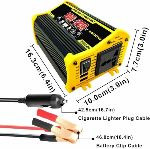 Vista 7 de Kit de panel solar con inversor de combinación de sistema solar de 4000 W, 12 V a 110 V/220 V, generador solar, sistema de red para el hogar