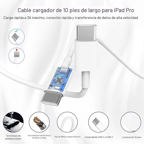 Vista 5 de Matsusho Cargador para iPhone 17 y 16 de carga rápida de 10 pies, paquete de 2 bloques de cargador de pared USB C de 20 W con cable de carga tipo C