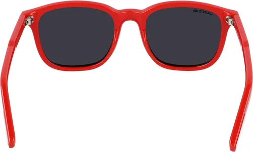 Vista 5 de Lacoste Lentes de sol rectangulares grises para hombre L3639S 615 49, Rojo
