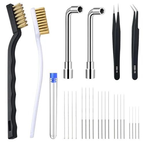 Vista 8 de Kit de herramientas para impresora 3D KuanStore, accesorio para impresión 3D con 55 piezas incluye herramienta de desbarbado, calibre, juego