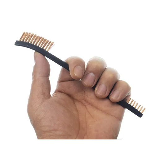 Vista 6 de Paquete de 10 cepillos de limpieza multiusos de doble punta para pistolas de 7 pulgadas, cepillos de cerdas de nailon de acero y latón (5 tipos)