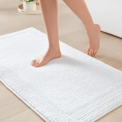 Vista 26 de Madison Park Splendor - Alfombra de baño reversible 100% algodón con mechones - 3000 GSM calidad hotelera lujosa felpa de pelo medio alfombrilla