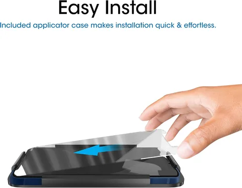 Vista 4 de amFilm Protector de pantalla de vidrio compatible con iPhone 12 Mini de 5.4 pulgadas, 2020, con bandeja de fácil instalación, vidrio templado