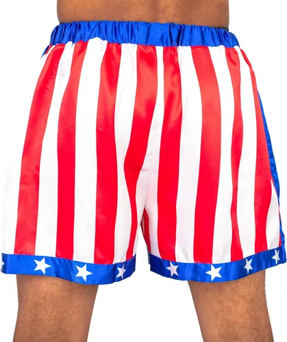 Vista 5 de Balboa Apollo Movie Boxing American Flag Shorts para hombre y mujer