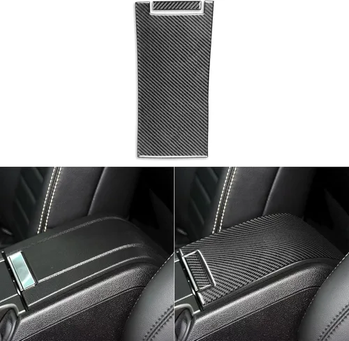 Vista 8 de NVCNX Fibra de Carbono Compatible con Ford Mustang GT Shelby 2010-2014 2011 2012 2013 Consola Central del Coche Transmisión Automática Caja